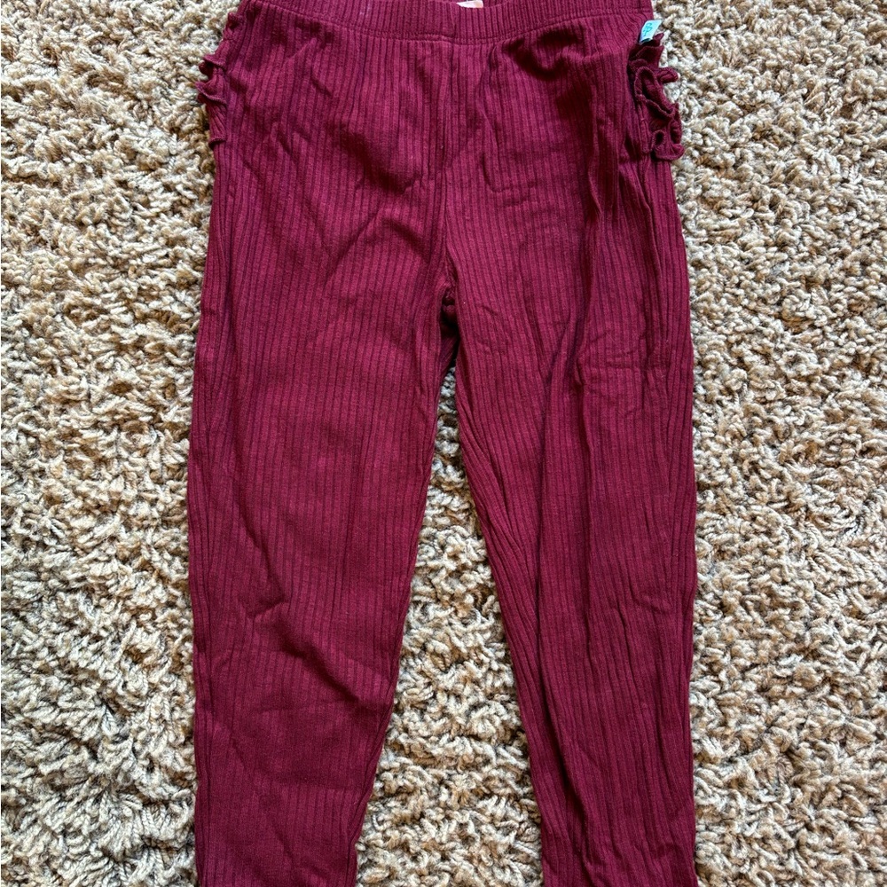 Posh Peanut Burgundy Leggings for Kids